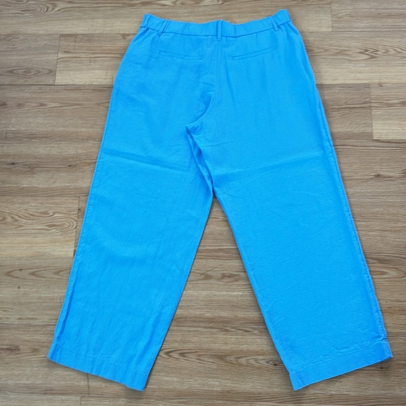 A New Day Women's High-Rise Linen Wide Leg Fluid Pants Blue Sz 16 - Picture 9 of 9